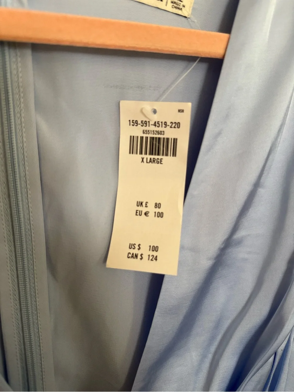 Abercrombie & Fitch Light Blue Sleeveless V-Neck A-Line Dress - Picture 5 of 5